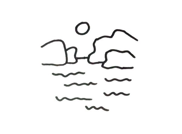 6 simple and beautiful sea scenery drawings