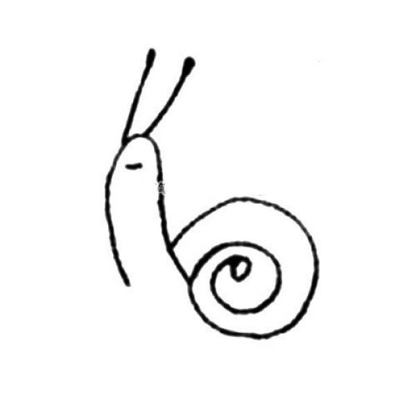 Simple snail drawing tutorial