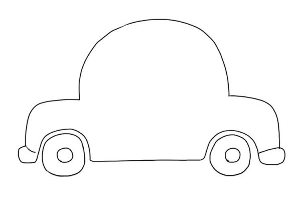 How to draw a simple and cute car