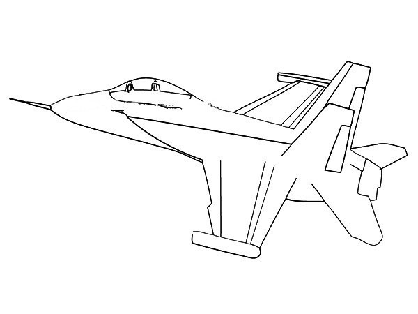 F18 combat aircraft simple drawing picture