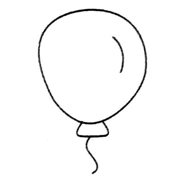 Complete collection of simple strokes of balloons and drawing steps