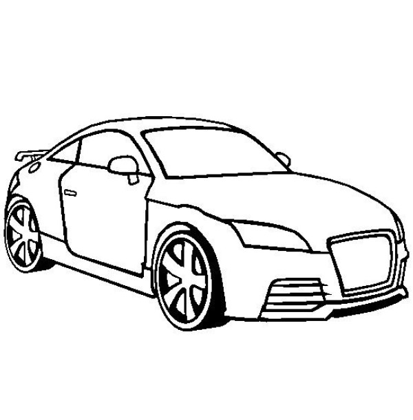 Car simple drawings Audi TT simple drawing pictures