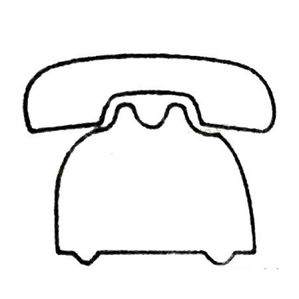 A complete collection of simple drawings of a telephone and the steps of how to draw them