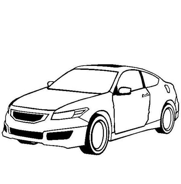 Car simple drawing Honda Accord simple drawing picture