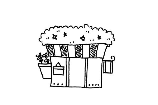 Cute simple drawing of small house