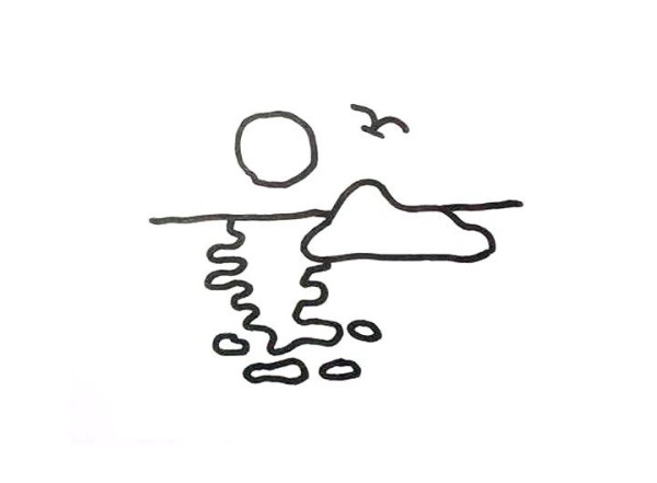 6 simple and beautiful sea scenery drawings