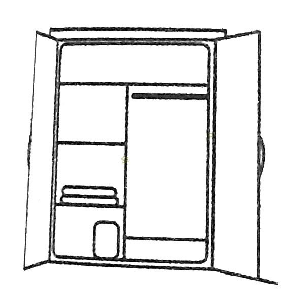 Complete collection of wardrobe simple drawings and drawing steps