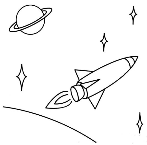 Childrens simple drawings Simple drawings of space and universe