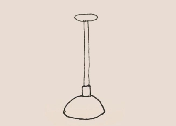 Simple drawing of toilet plug