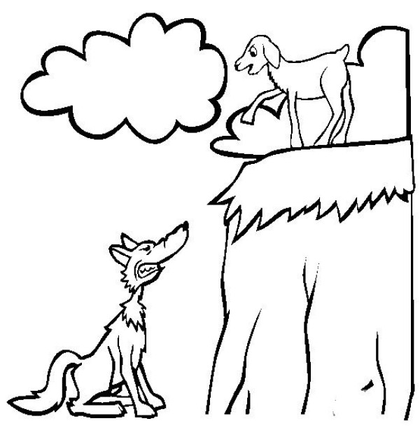 Aesops fables simple drawing wolf and puppy simple drawing