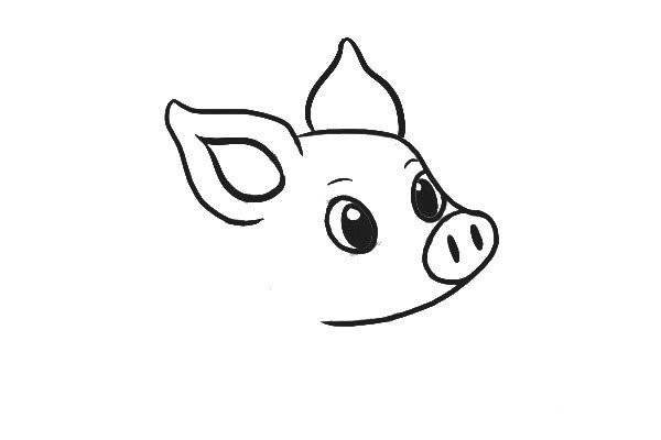 How to draw a simple piglet