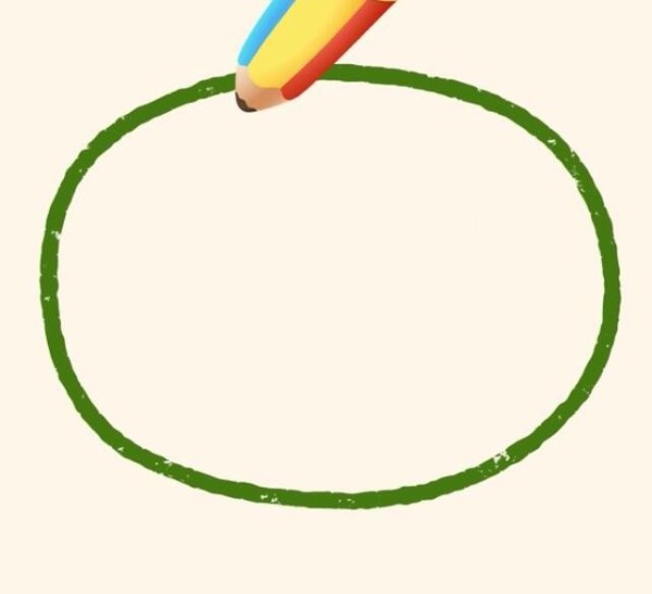 Magic simple drawing watermelon