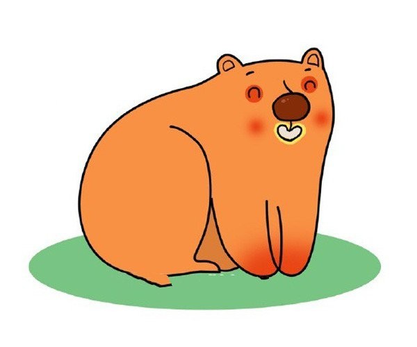 Simple drawing tutorial of the honest big bear