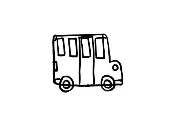 How to draw a school bus in simple strokes