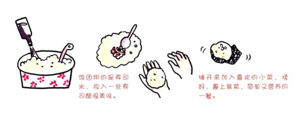 How to draw a cute simple rice ball in four steps