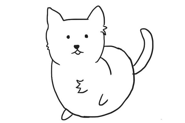 Cute kitten cat simple drawing picture