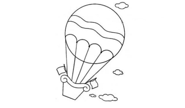 How to draw a hot air balloon