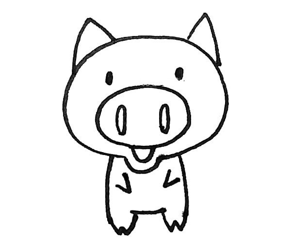 Learn to draw a cute pig