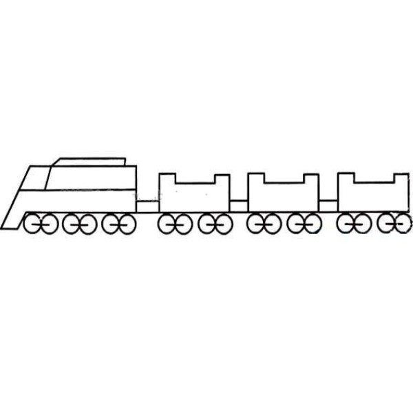 Childrens simple drawing pictures of trains