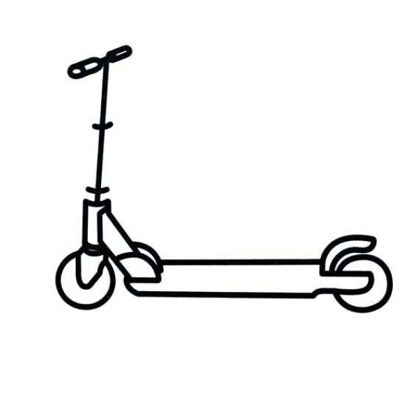 Childrens scooter simple drawing picture