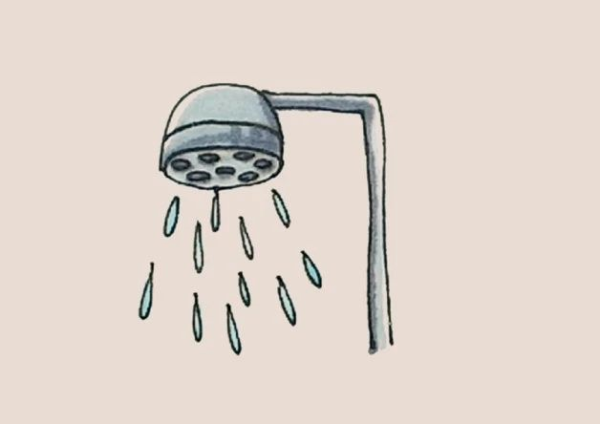 Simple drawing of shower head