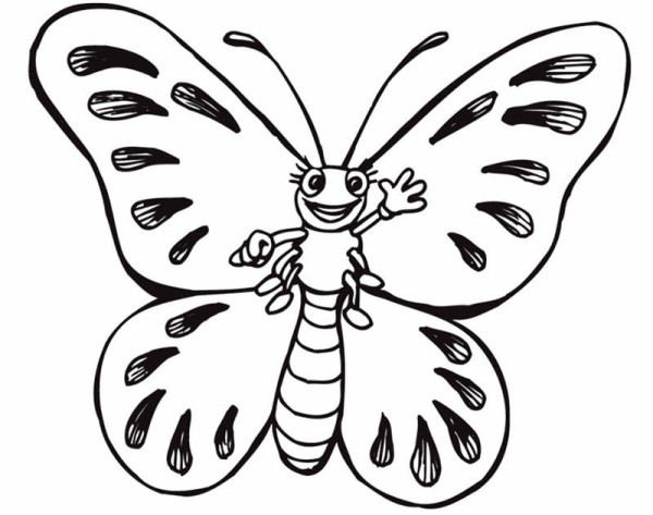 Cute cartoon butterfly