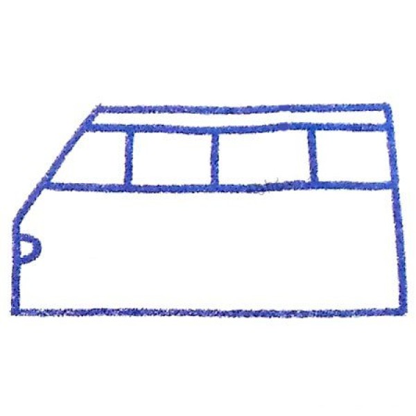 Use simple geometric figures to draw a van