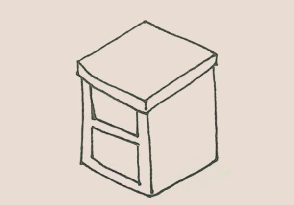 Simple drawing bedside table