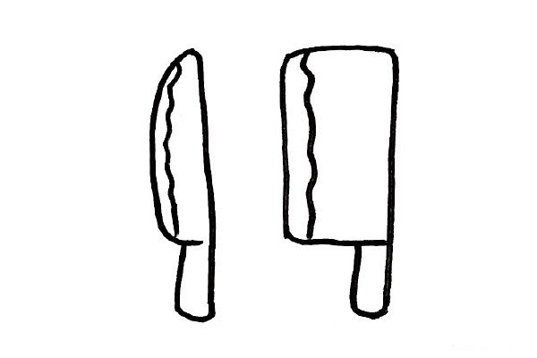 Simple drawings related to kitchen utensils and cooking