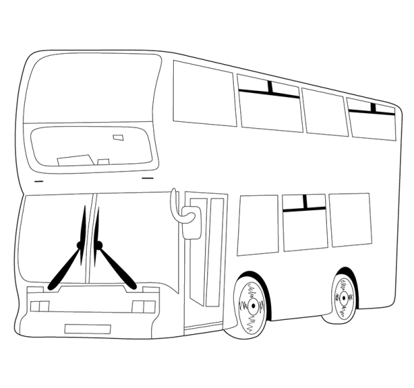 How to draw a tourist bus