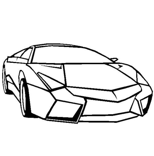 Lamborghini supercar simple drawing picture