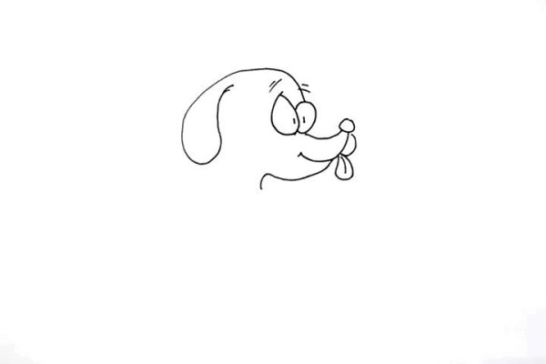 How to draw a puppy eating