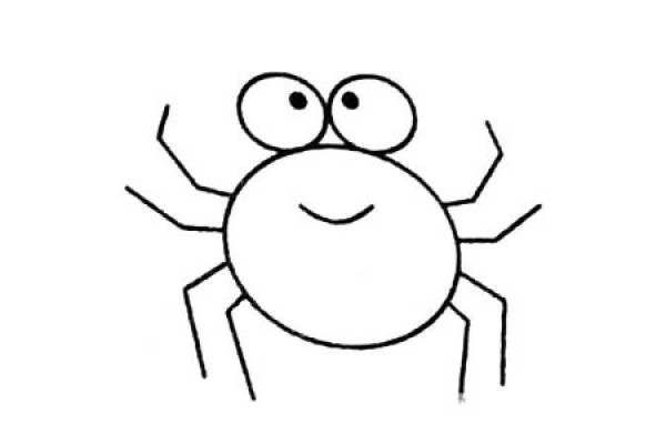 Spider simple drawing pictures and drawing steps