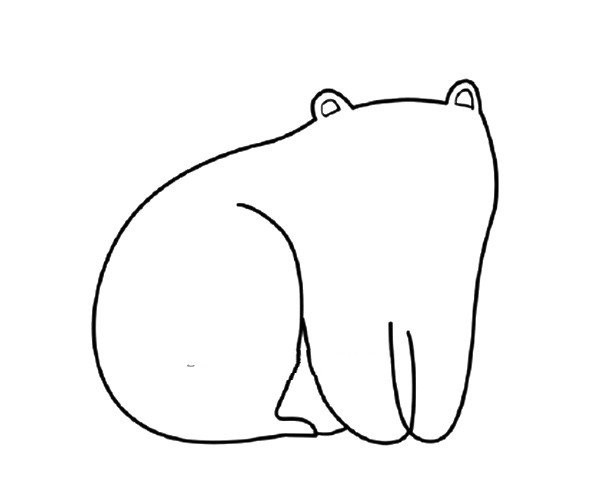 Simple drawing tutorial of the honest big bear