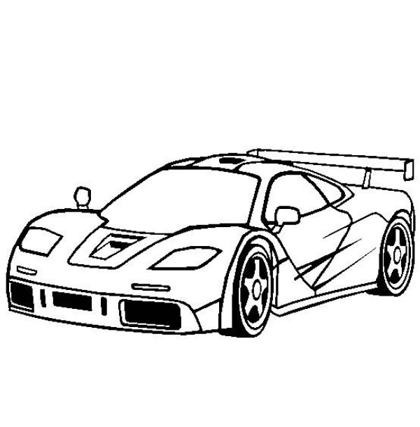 McLaren F1 supercar simple drawing