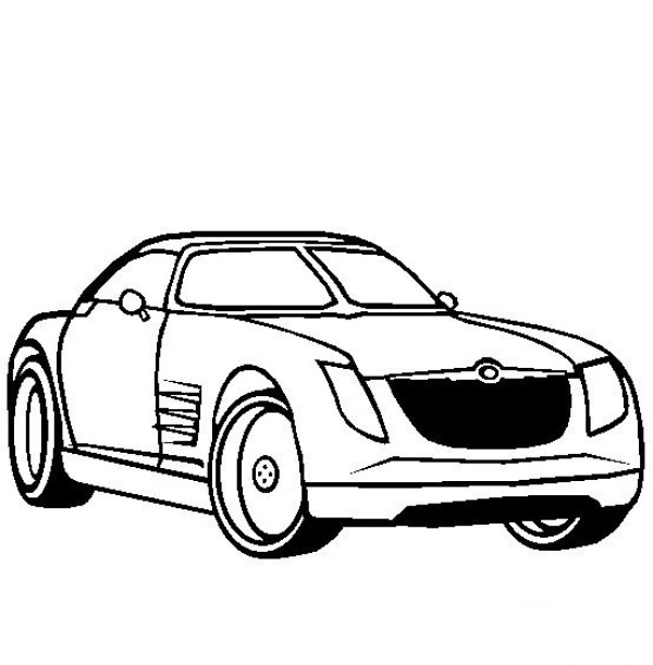 Simple car drawings Chrysler Crossfire simple drawing pictures