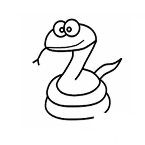 How to draw a simple drawing of a snake