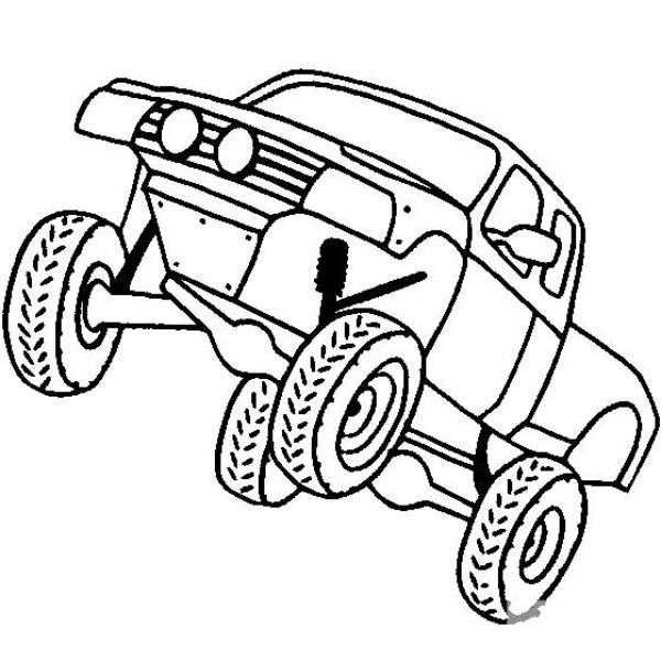 Complete collection of simple drawings of cars and simple drawings of four-wheel drive off-road vehicles