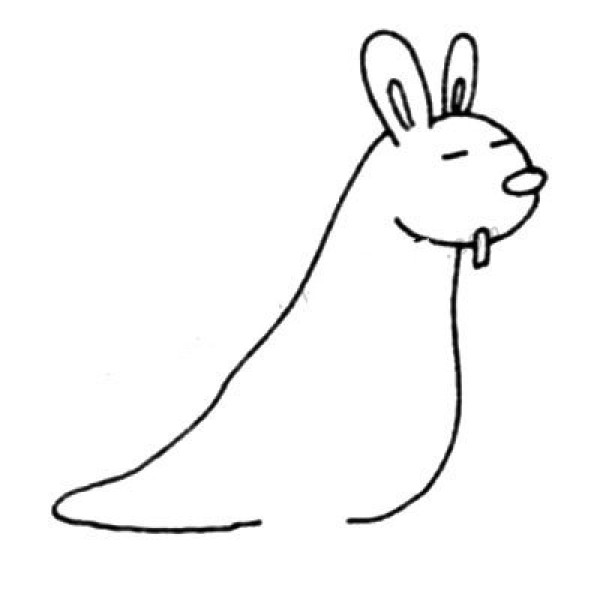 Cute kangaroo simple drawing tutorial