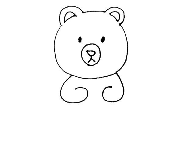 Children easily learn to draw cartoon bears