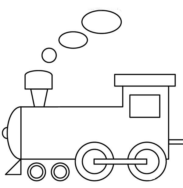 Simple locomotive drawing pictures