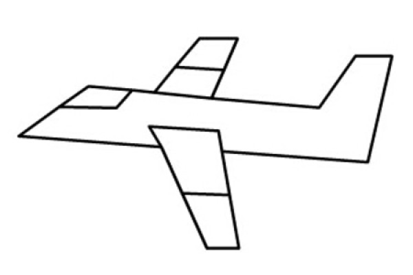 How to draw an airplane with simple strokes