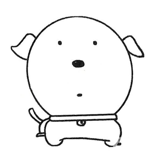 Simple drawing tutorial of cute puppy