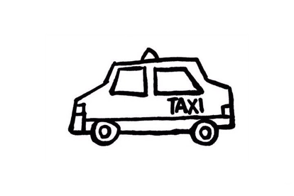 How to draw a taxi with simple strokes