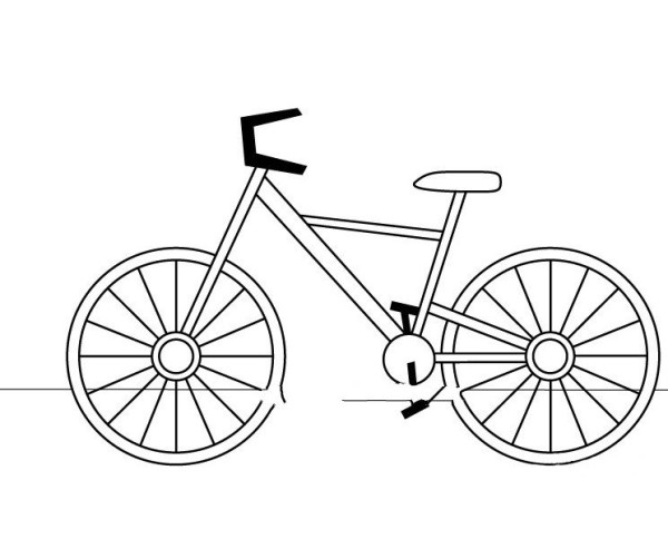 Simple drawing pictures of bicycles