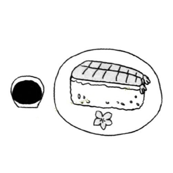 Rice ball simple drawing tutorial