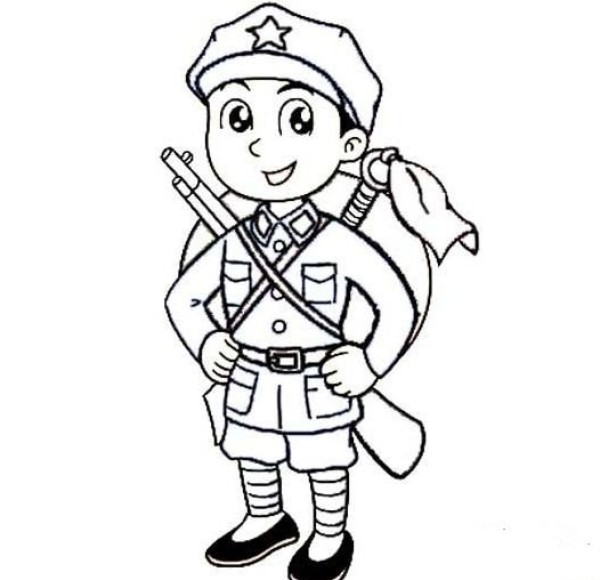 Simple drawings about the Long March of the Red Army. Simple drawings of characters on the Long March of the Red Army.