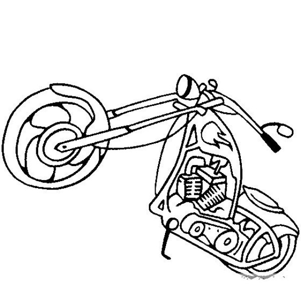 Simple drawing of motorcycle Classic simple drawing picture of motorcycle