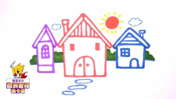 Use the letter A to draw a simple picture of a house