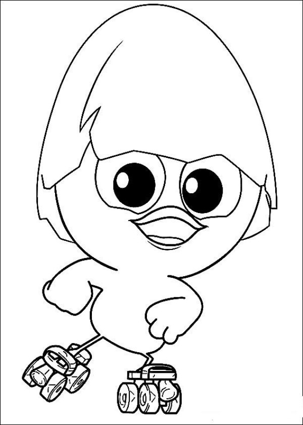 Little Black Calimero cartoon character simple drawing picture